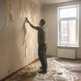 Как снять старые обои быстро и без пыли