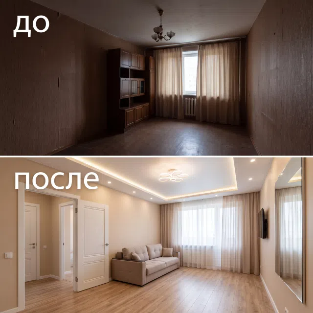 темная квартира до и после ремонта: из пещеры в свет